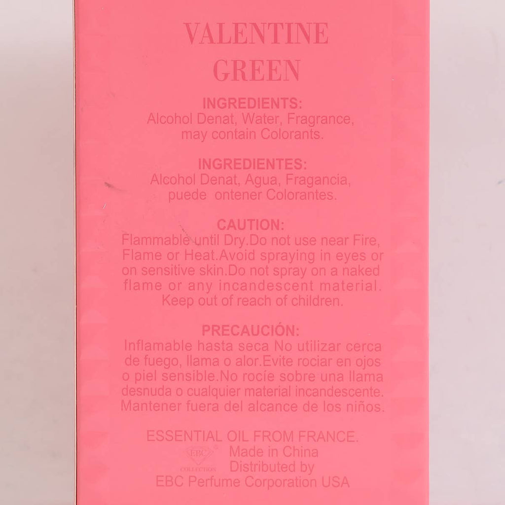 Valentine Pink: Feminine, fresh scent. 100ml EDT.
