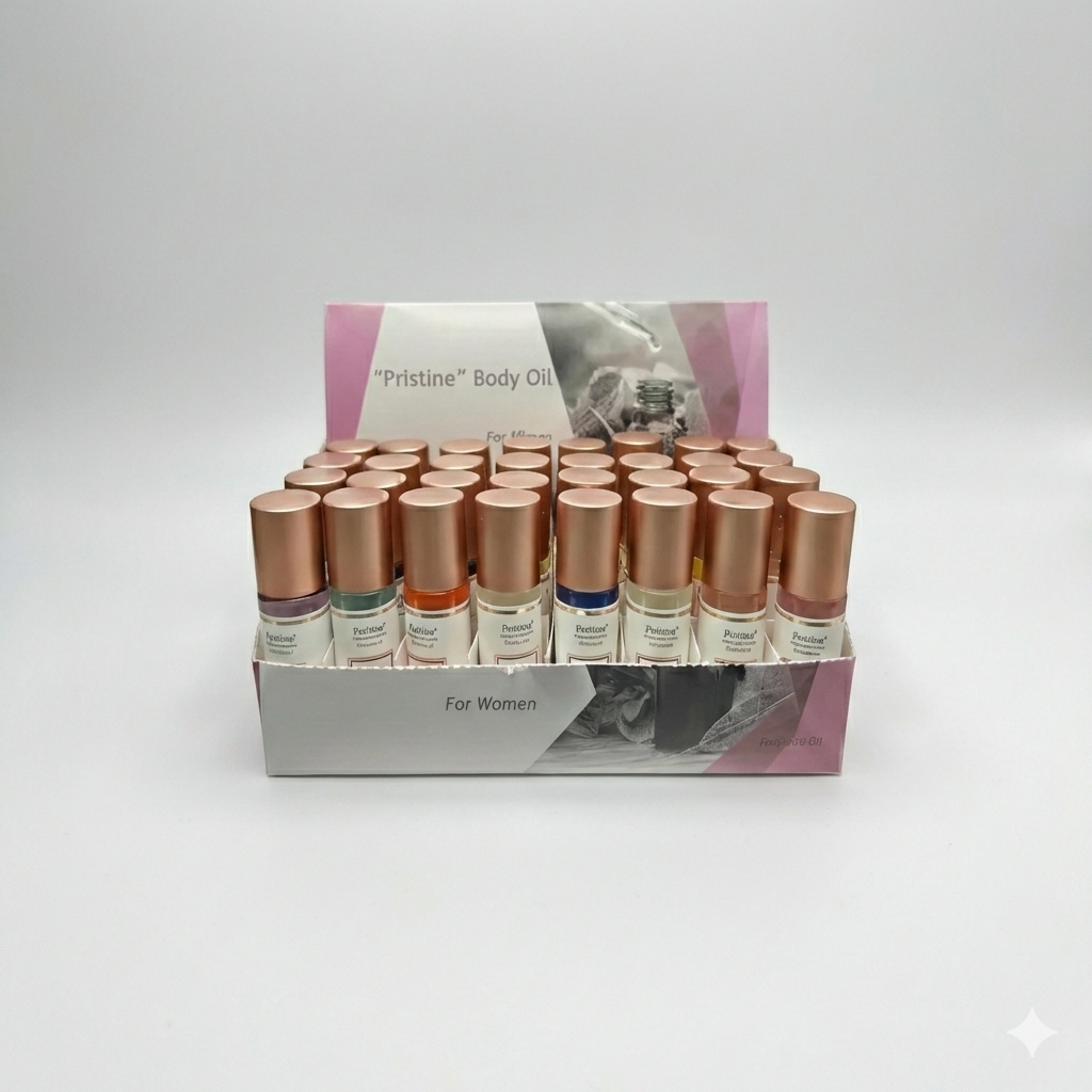 48-Piece 10ml Roll-On Scented Body Oil Concentrate Set (1/3): Womens